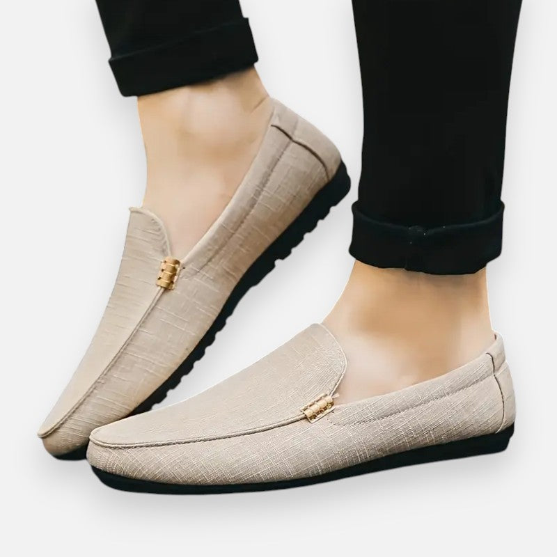 Mivora London | Men's Handcrafted Canvas Slip-On Shoes with Effortless All-Day Comfort