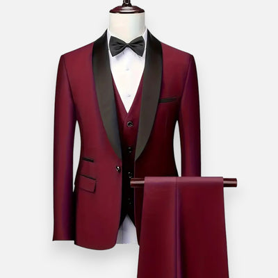 Mivora London | Men’s 3-Piece Shawl Lapel Suit – Classic Style for Every Occasion