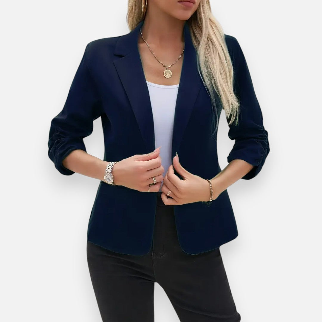 Mivora London | Women’s Pointelle Blazer – Elegant Comfort for Work and Beyond
