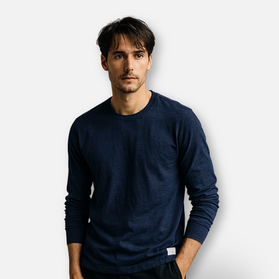 Mivora London | Men’s Long-Sleeve Shirt – Soft Casual Tailoring