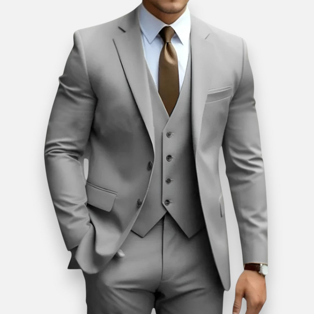 Mivora London | Men’s Refined Three-Piece Suit – Classic Style for Special Occasions