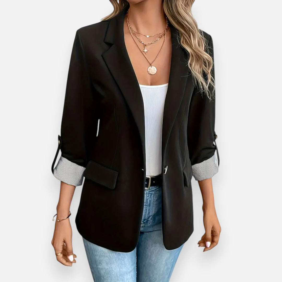 Mivora London | Women’s Notched Collar Blazer – Elegant & Effortless