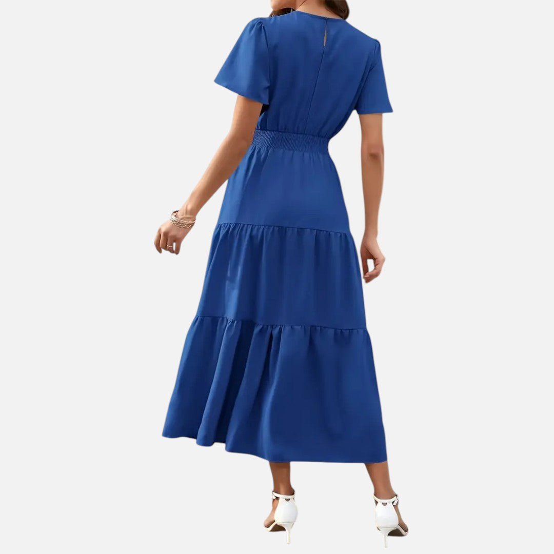 Mivora London | Women’s Elegant Pleated Long Dress