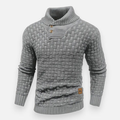 Mivora London | Men’s Waffle-Knit Pullover – Refined & Warm