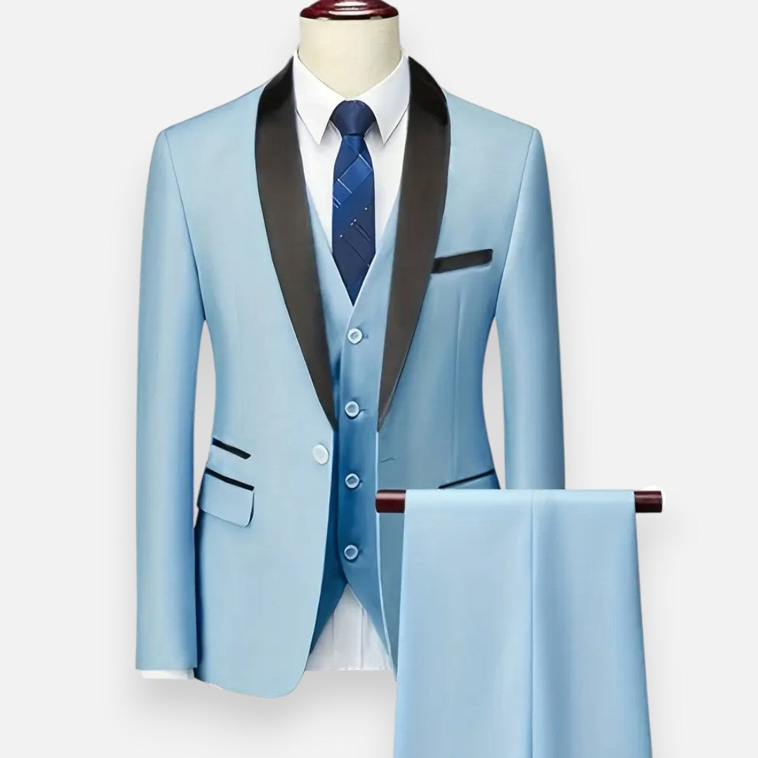Mivora London | Men’s 3-Piece Shawl Lapel Suit – Classic Style for Every Occasion