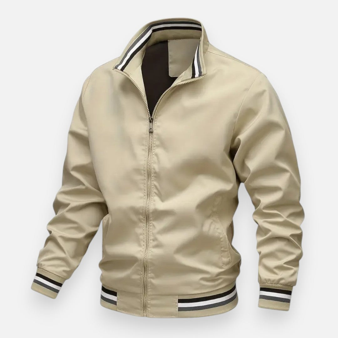 Mivora London | Men’s Stand-Collar Zip Jacket – Sleek & Warm