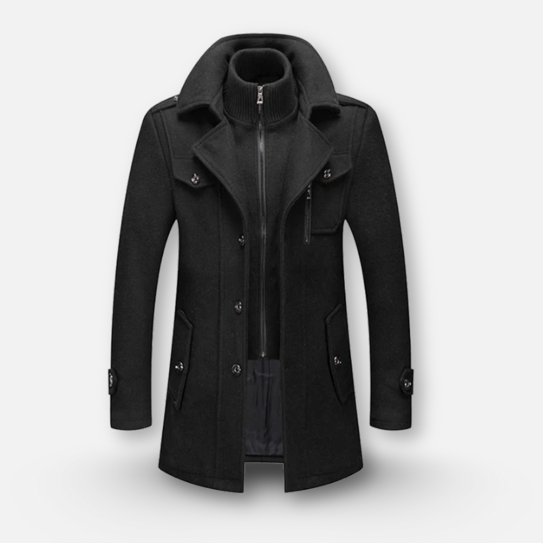 Mivora London | Men’s Long Overcoat – Classic Design with Refined Style