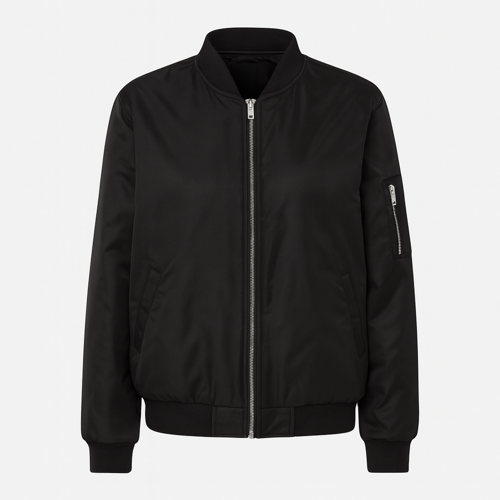 Mivora London | Women’s Long Sleeve Bomber Jacket – Zipper