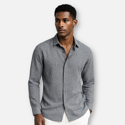 Mivora London | Men’s Signature Long-Sleeve Shirt – Refined Casual Tailoring