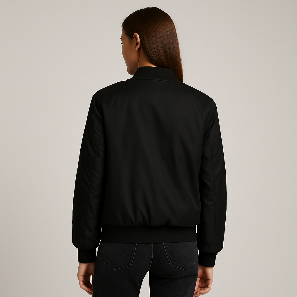 Mivora London | Women’s Long Sleeve Bomber Jacket – Zipper
