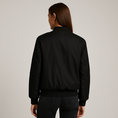Mivora London | Women’s Long Sleeve Bomber Jacket – Zipper