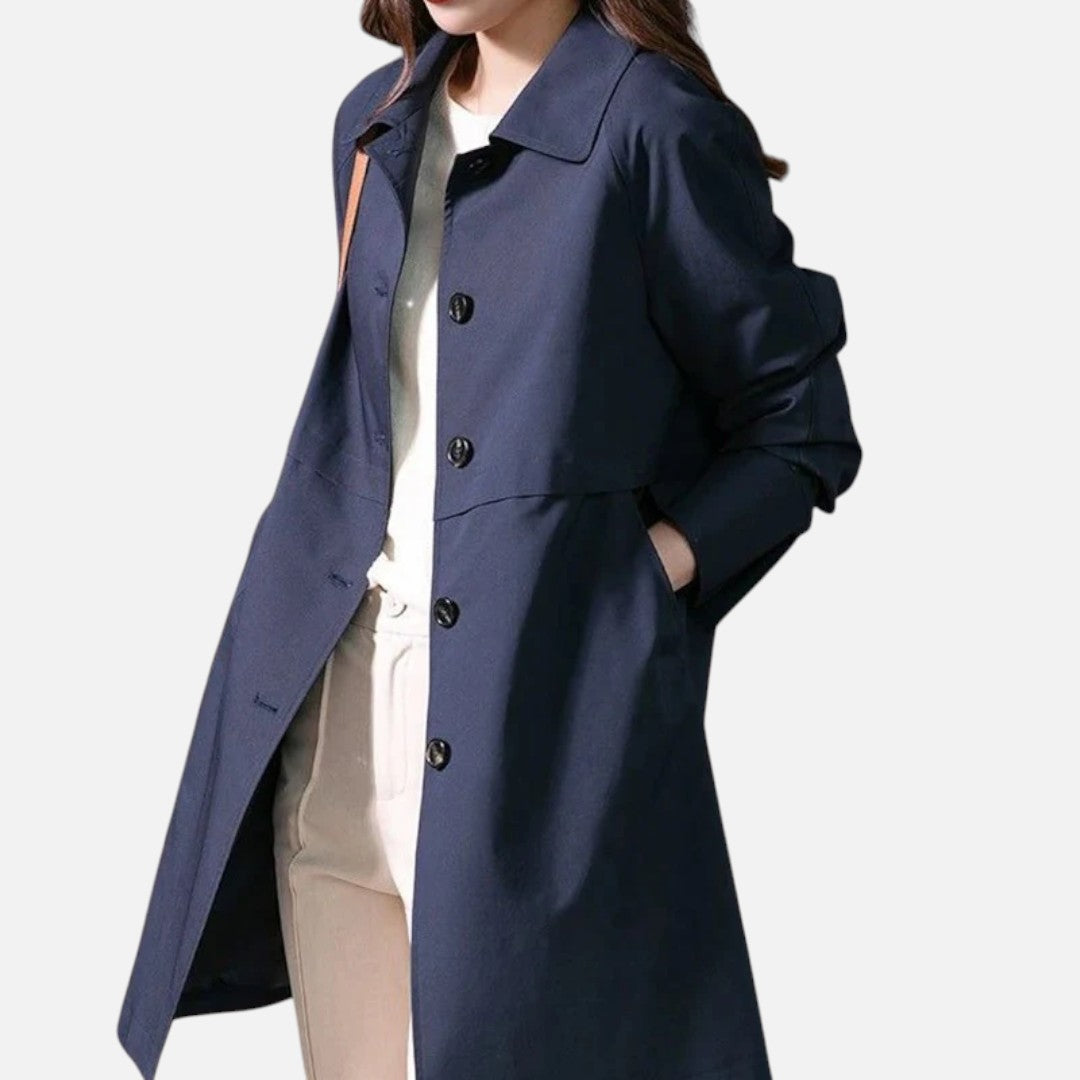 Mivora London | Women’s Lightweight Single-Button Short Trench Coat