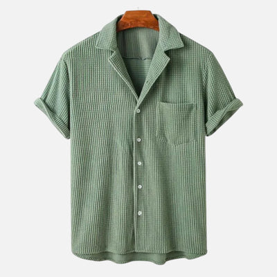 Mivora London | Men’s Relaxed Fit Waffle Shirt For Casual Everyday Style