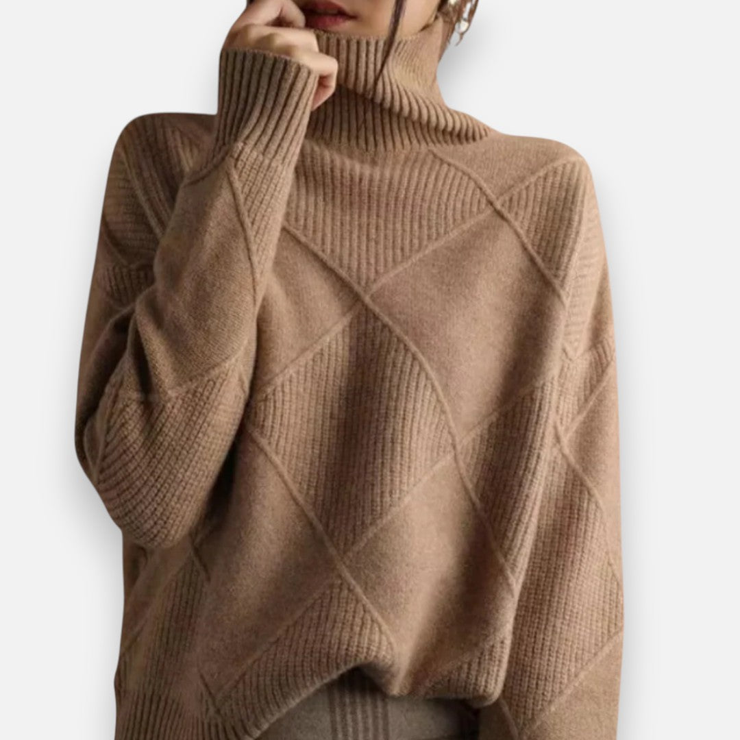 Mivora London | Women’s Cosy Roll-Neck Sweater – Classic Knit for Cold Seasons