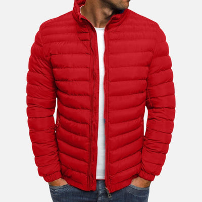 Mivora London | Men’s Quilted Puffer Jacket With Stand Collar