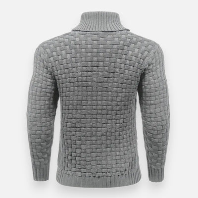 Mivora London | Men’s Waffle-Knit Pullover – Refined & Warm