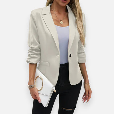 Mivora London | Women’s Pointelle Blazer – Elegant Comfort for Work and Beyond