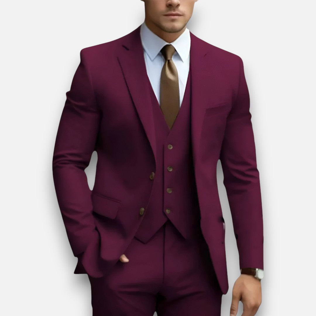 Mivora London | Men’s Refined Three-Piece Suit – Classic Style for Special Occasions