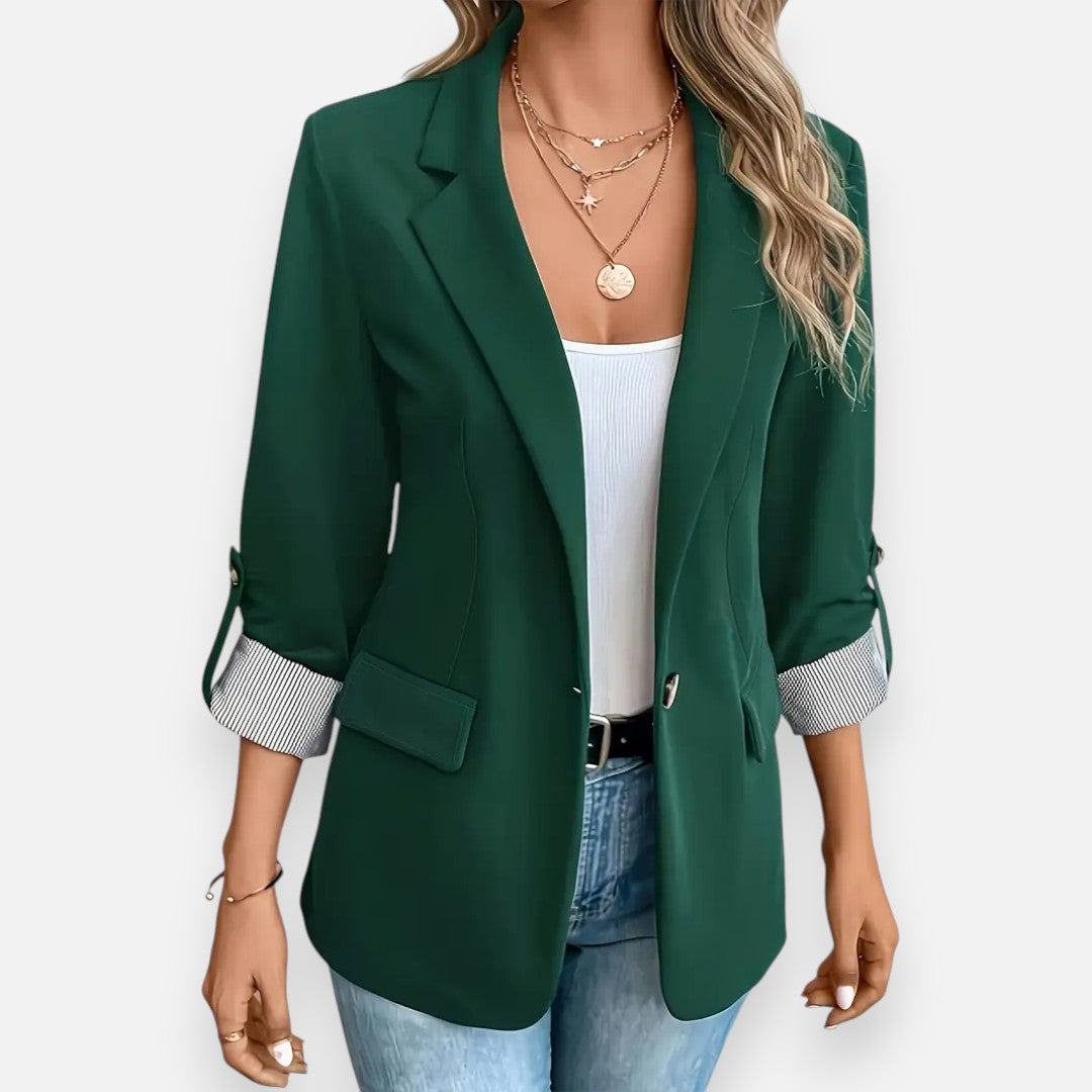 Mivora London | Women’s Notched Collar Blazer – Elegant & Effortless