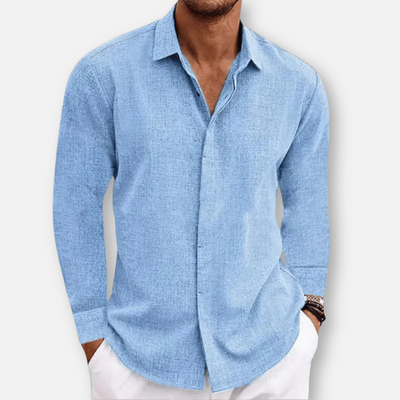 Mivora London | Men’s Signature Long-Sleeve Shirt – Refined Casual Tailoring
