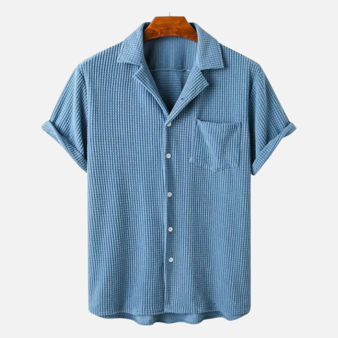 Mivora London | Men’s Relaxed Fit Waffle Shirt For Casual Everyday Style