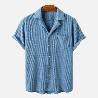 Mivora London | Men’s Relaxed Fit Waffle Shirt For Casual Everyday Style