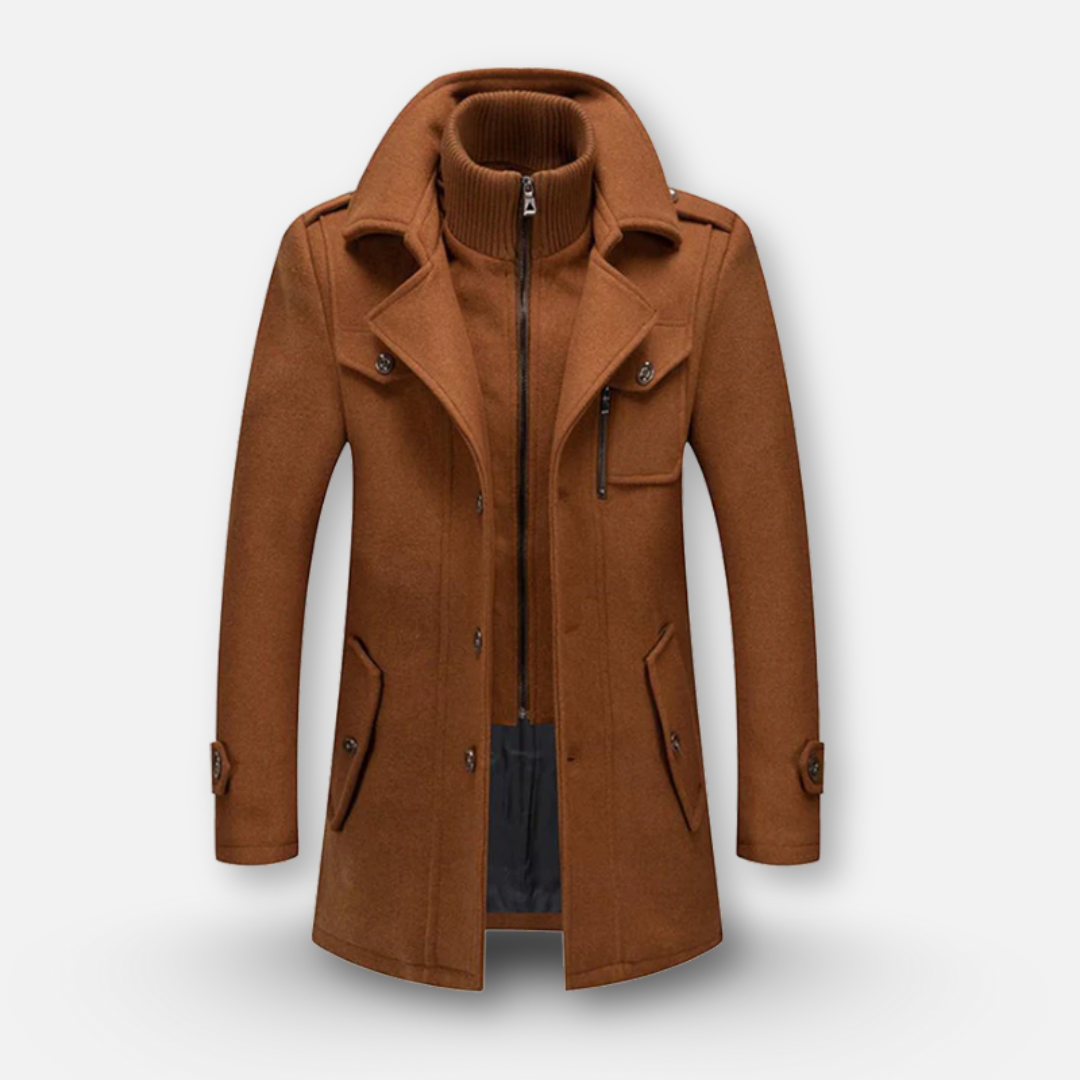 Mivora London | Men’s Long Overcoat – Classic Design with Refined Style