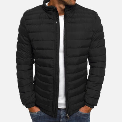 Mivora London | Men’s Quilted Puffer Jacket With Stand Collar