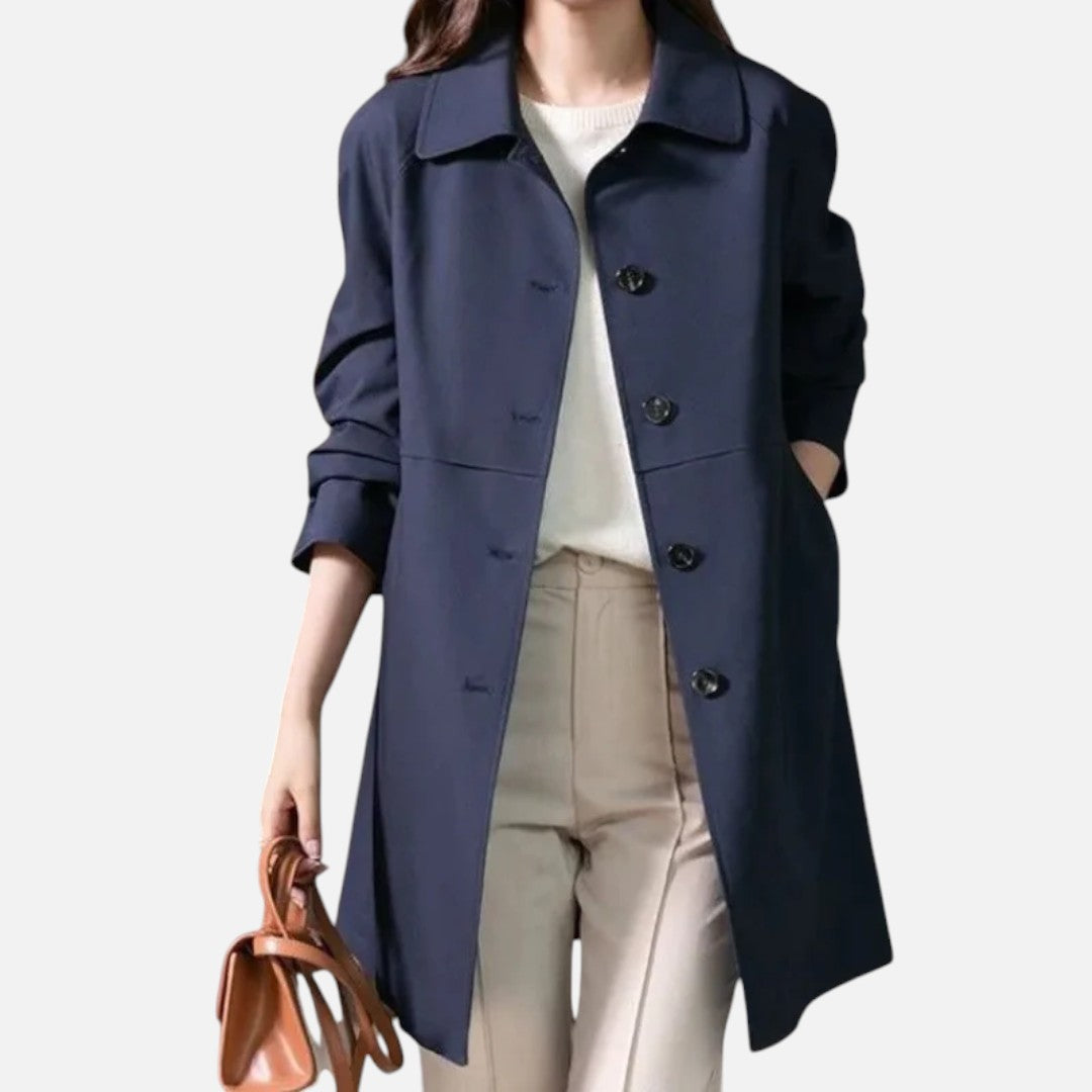 Mivora London | Women’s Lightweight Single-Button Short Trench Coat