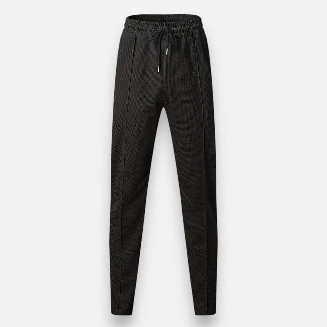 Mivora London | Men’s Waffle Knit Jogger Trousers – Slight Stretch Casual Wear