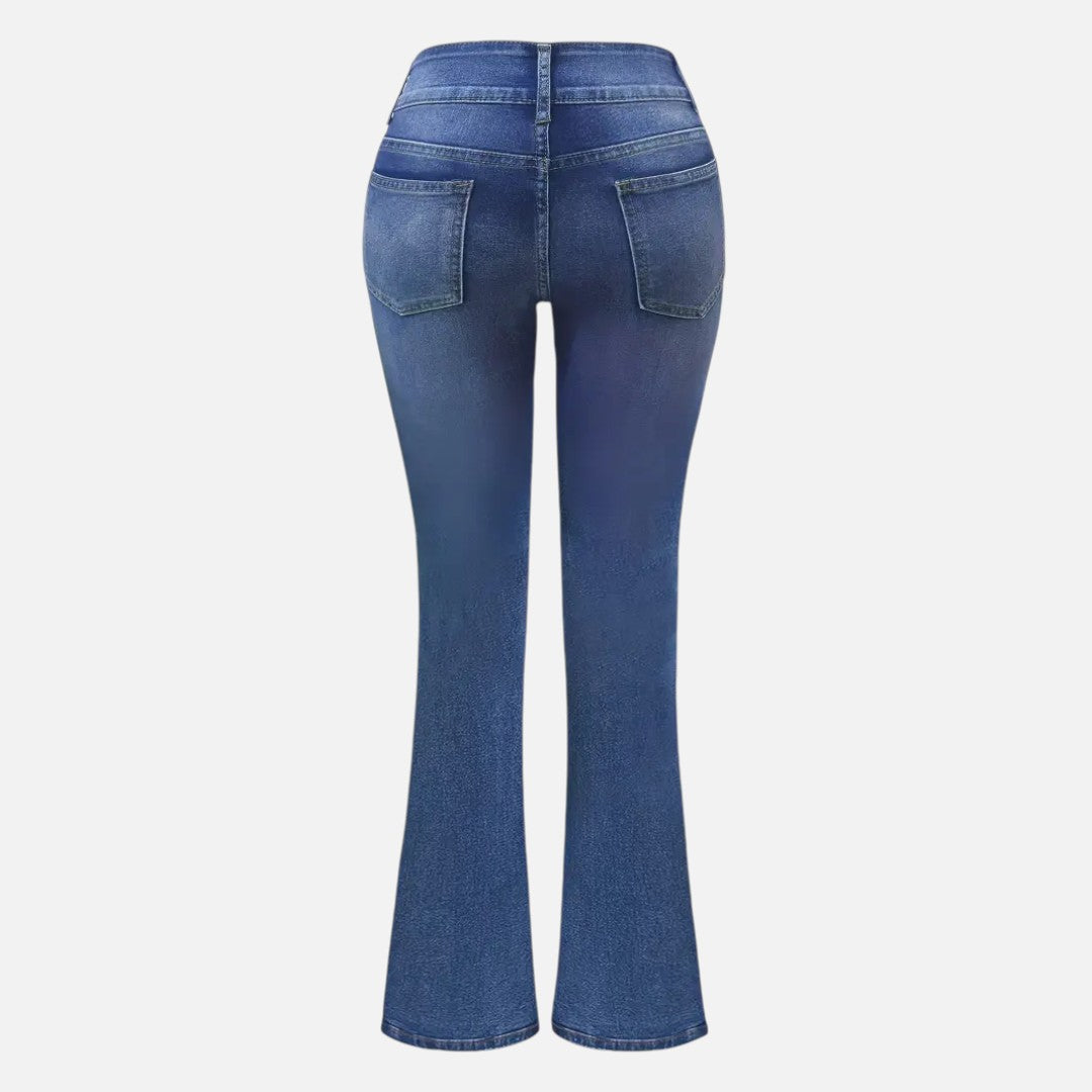 Mivora London | Women’s High-Waist Flared Trousers – Elongated Silhouette & Effortless Grace