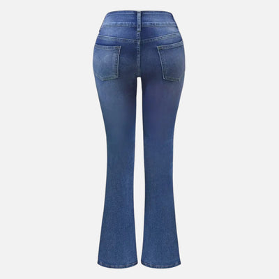 Mivora London | Women’s High-Waist Flared Trousers – Elongated Silhouette & Effortless Grace