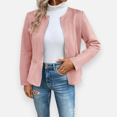 Mivora London | Women’s Soft-Touch Crew Jacket – Effortless Warmth