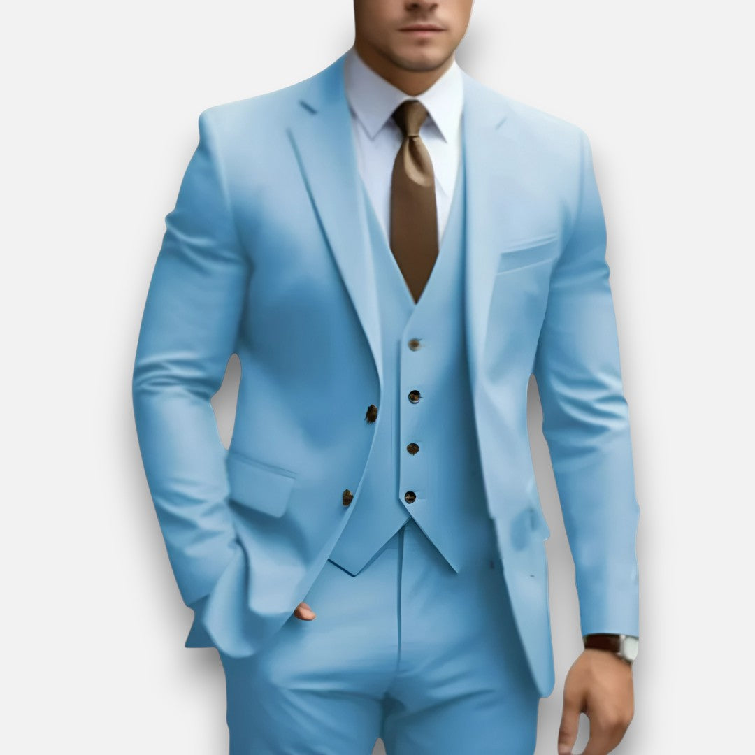 Mivora London | Men’s Refined Three-Piece Suit – Classic Style for Special Occasions