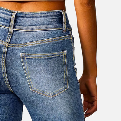 Mivora London | Women’s High-Waist Flared Trousers – Elongated Silhouette & Effortless Grace