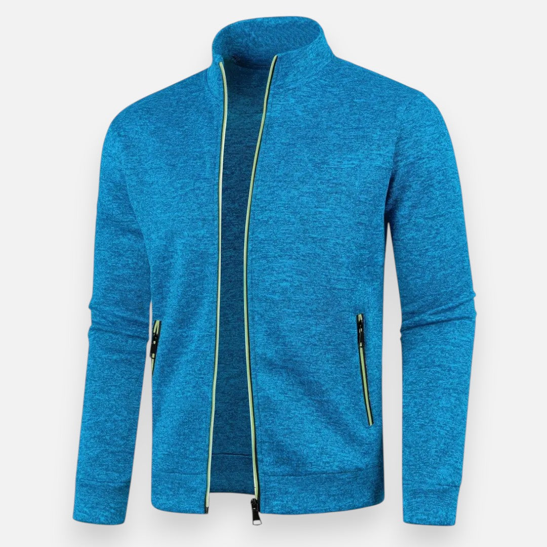 Mivora London | Men’s Stretch Zip-Up Jacket – Sleek Fit, Everyday Comfort