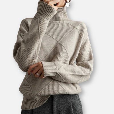 Mivora London | Women’s Cosy Roll-Neck Sweater – Classic Knit for Cold Seasons