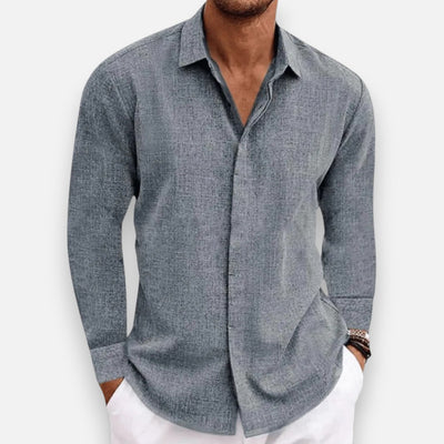 Mivora London | Men’s Signature Long-Sleeve Shirt – Refined Casual Tailoring