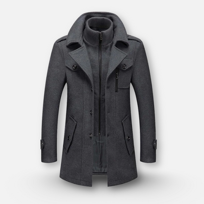 Mivora London | Men’s Long Overcoat – Classic Design with Refined Style