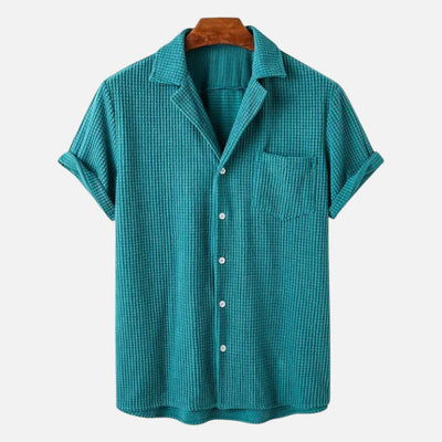 Mivora London | Men’s Relaxed Fit Waffle Shirt For Casual Everyday Style