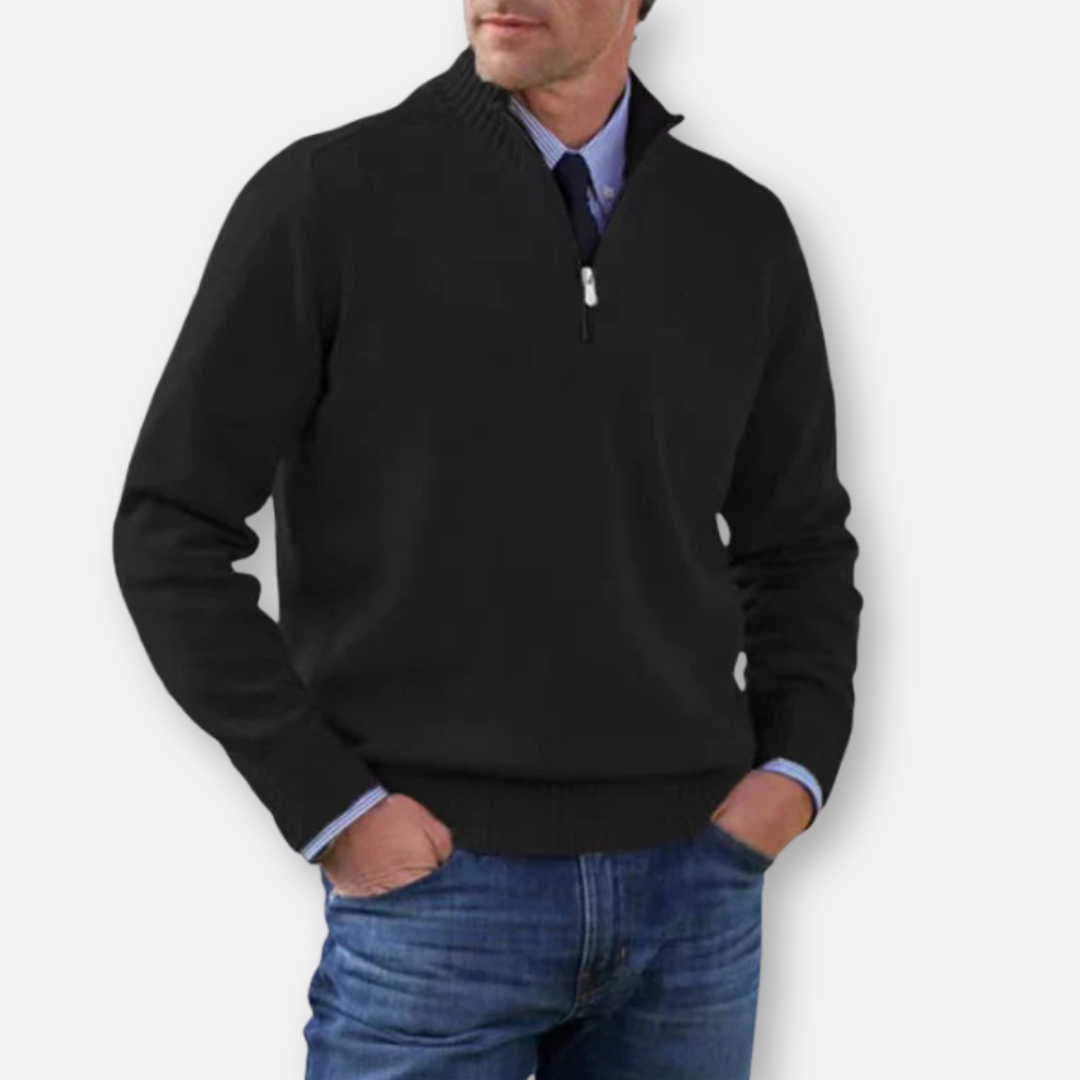Mivora London | Men’s Half-Zip Regular Fit Long Sleeve Shirt
