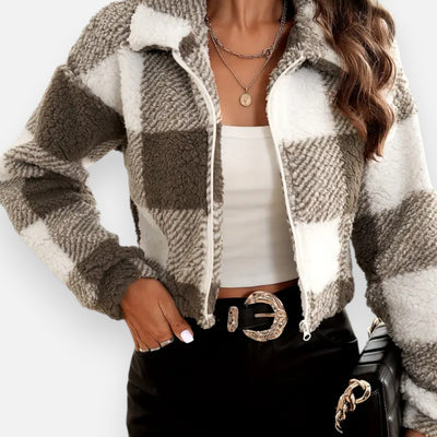 Mivora London | Women’s Plush Teddy Jacket – Cozy Everyday Wear