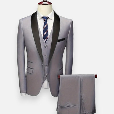 Mivora London | Men’s 3-Piece Shawl Lapel Suit – Classic Style for Every Occasion