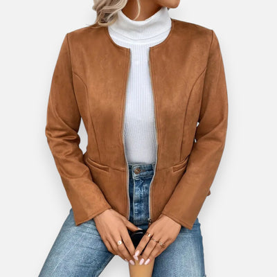Mivora London | Women’s Soft-Touch Crew Jacket – Effortless Warmth