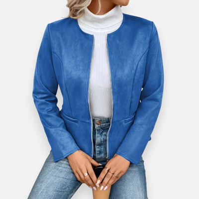Mivora London | Women’s Soft-Touch Crew Jacket – Effortless Warmth