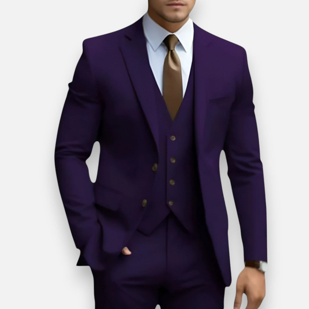 Mivora London | Men’s Refined Three-Piece Suit – Classic Style for Special Occasions