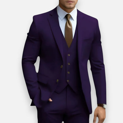 Mivora London | Men’s Refined Three-Piece Suit – Classic Style for Special Occasions