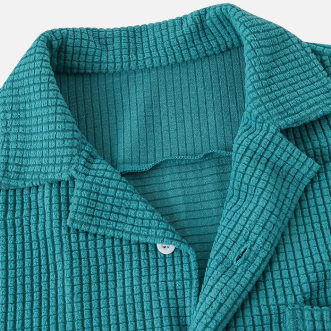 Mivora London | Men’s Relaxed Fit Waffle Shirt For Casual Everyday Style