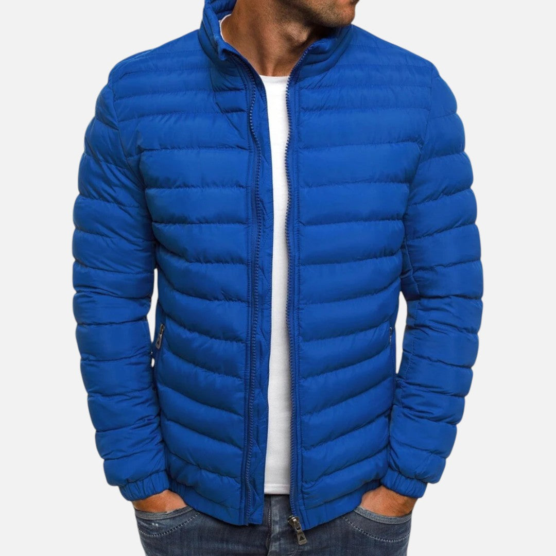 Mivora London | Men’s Quilted Puffer Jacket With Stand Collar