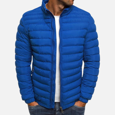 Mivora London | Men’s Quilted Puffer Jacket With Stand Collar